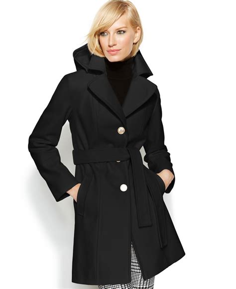 brown michael kors coat|michael kors black wool coat.